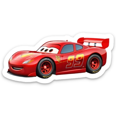 lightning mcqueen metallic red sticker