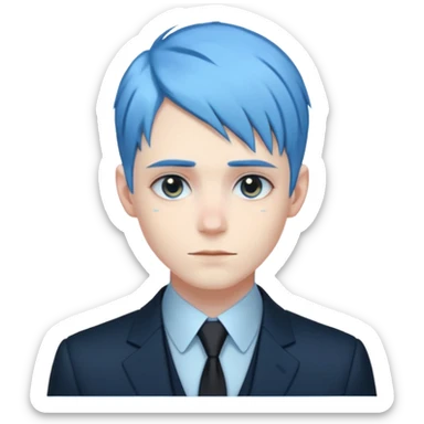 ethereal-pastel-transparent-translucent-gorgeous-spectral-dark-greyish-blue-whitish-gloomy-spectral-poltergeist-man-with-blue-hair-with-a-beautiful-black-suit sticker
