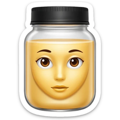 WHITE hair mask in a jar THE PRODUCT WITHOUT MOUTH AND EYES  sticker