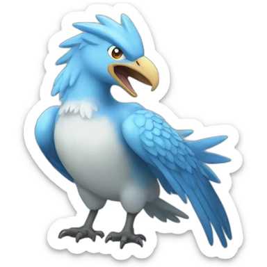 crazy funny Articuno pokemon sticker