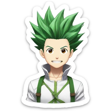 Gon from hunter x hunter with hisoka sticker
