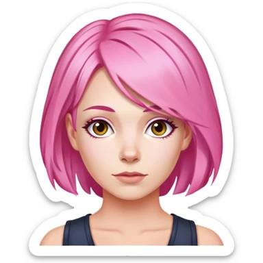 Dana Dawson pink hair sticker