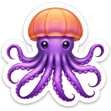 jelly-fish-prawn-squid-octopus sticker