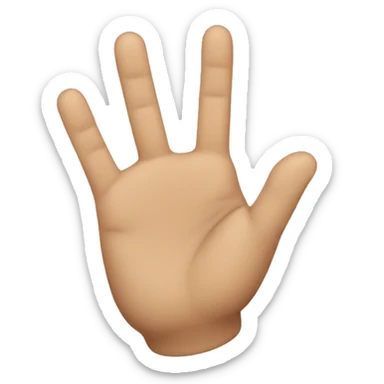 It's a hand like ok but with only 2 fingers sticker