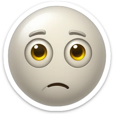 3d sphere with a cartoon elderly target Stray skin texture with unequaled eyes sticker