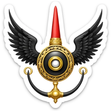 Holy Emblem with black wings and horn sticker