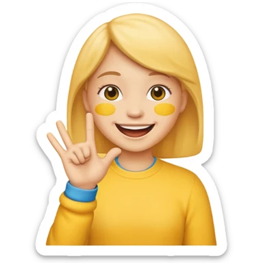 okie dokie emoji, cheerful, hand gesture sticker