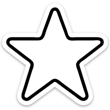 outlined icon of a gold star on the glossy black body of a premium car, clean lines, subtle reflections, modern and simple sticker