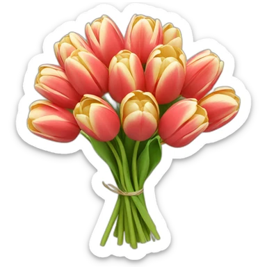 Bouquet o tulips sticker