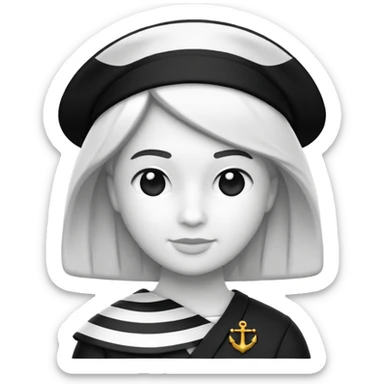 Emoji hermine du drapeau breton. Ne modifie par le design, je veux juste l'hermine en noir sticker