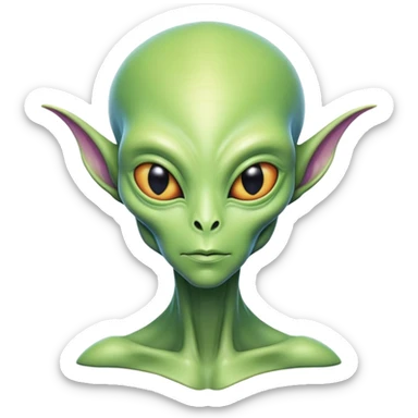 Regal fantasy alien sticker