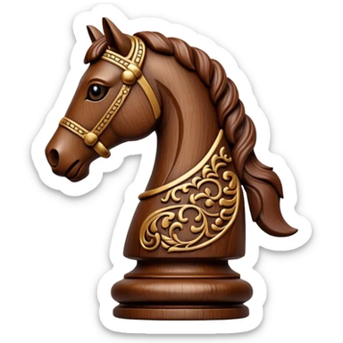 Trojan horse chess piece sticker