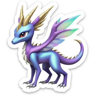 Badass edgy cool realistic Meloetta-Sergal-Cresselia-Palkia-Spyro-Fakémon-creature-hybrid sticker
