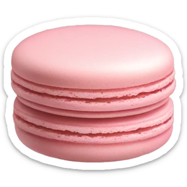 Realistic light pink macaron isolated sticker