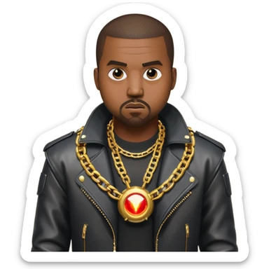 kanye west fights evil ai robot sticker