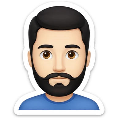 35 yaş sakallı siyah saç beyaz ten erkek sticker