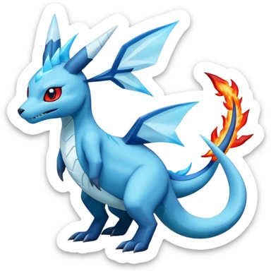 Salandit-Glaceon-Salamence-hybrid-fusion (full body) sticker