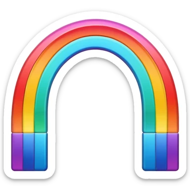 Like the regular rainbow emoji but mirrored sticker