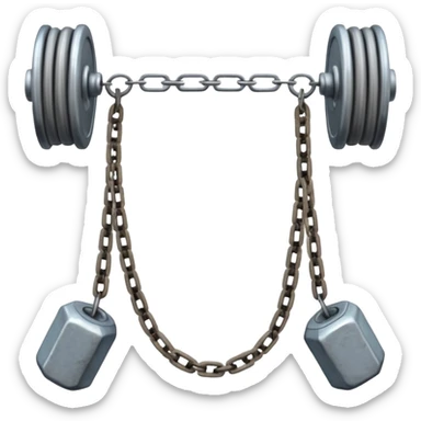 a throwing weapon made of weights on the ends of interconnected cords sticker