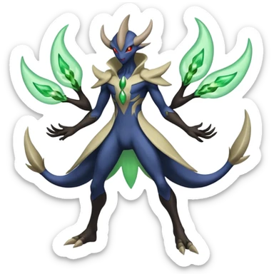 Darkrai-Cresselia-Zygarde-Electrike-Fakémon-fusion, full body sticker