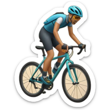 Bicicleta en la montaña saltando sticker