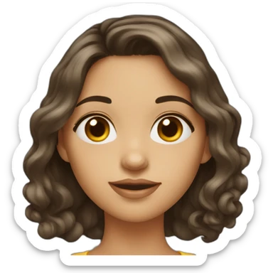 young-woman-with-dark-brown-wavy-medium-hair-big-eyes sticker