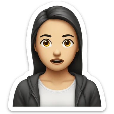 1girl,frown,sad,Loudly crying face sticker