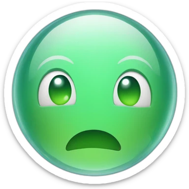 green soap bubble emoticon winks sticker