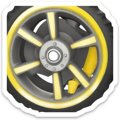 suspension spring leverage yellow tractor wheel sticker