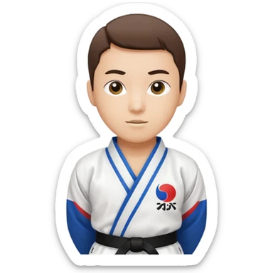 dobok taekwondo sticker