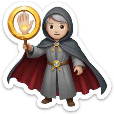 Portal opening behind, cloak pulled toward it sticker