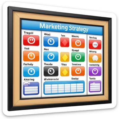 strategy marketing bord sticker
