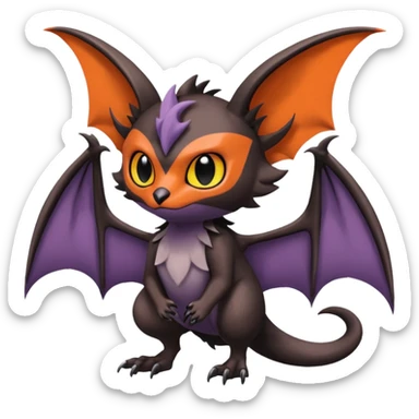  Noibat-Noivern-Trico-Litten-Hybrid with huge bat wings for ears sticker
