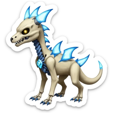 Skeletal Manectric-Marowak-Duskul-Electrike-Fakémon-hybrid-creature (full body)  sticker