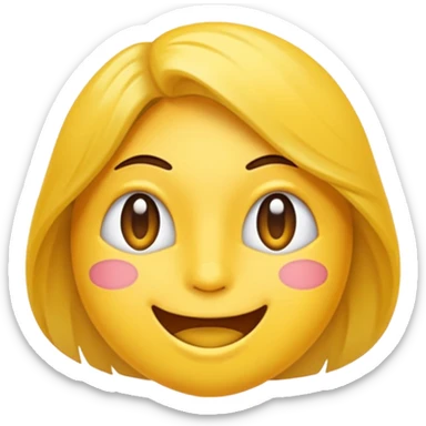 Maracujá estilizado, amarelo vibrante, carinha fofa e expressiva, traços simples em estilo emoji, fundo transparente. sticker