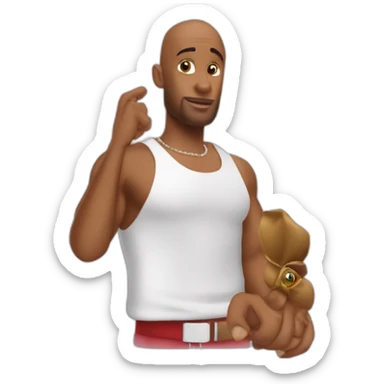 Booba qui fait un doigt d'honneur sticker