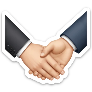 business handshake sticker