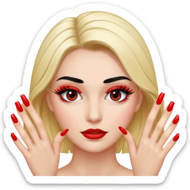 nails and lashes meme sticker