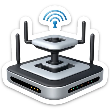 Can you create a picture for an AI LLM model router showing it as a hub connecting different LLMs? Make it abstract. Can you make it look more professional?
 sticker