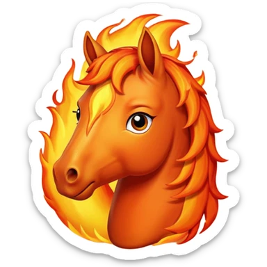 Happy fire horse emoji sad fire horse emoji worried fire horse emoji sticker