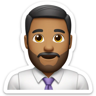 Puerto rican beard short hair married sticker