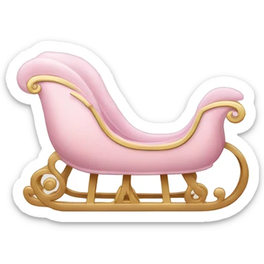 light pink sleigh sticker