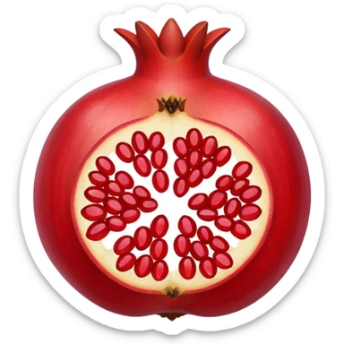 Pomegranate with armenian flag seeds inside sticker