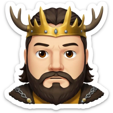 Robert Baratheon from Games of throne character face only front face sticker
