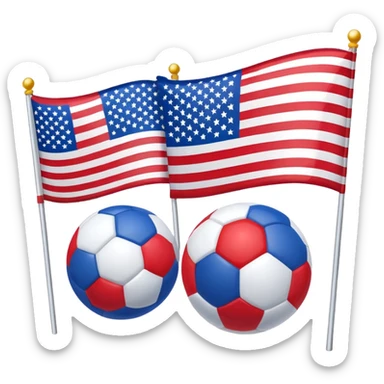 courtyballs there  balls flags as ball do usa sticker