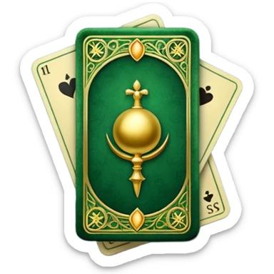 GREEN VALENTINES TAROT CARD DECK sticker