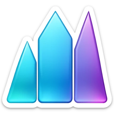 glitter cian and purple staight sticker