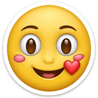 Emoji with kisses on face sticker