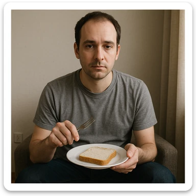 sartarosh xonada shunchaki tarelka v vilka ushlab utirsin tarelkada esa faqat non bulsin kayfiyati xam urtacha bulsin xursan bob ketmasin sticker