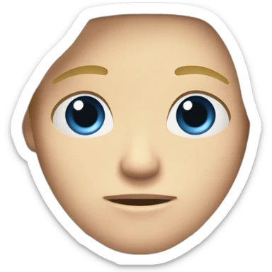 blue-eyed male frowning teenager long straight blond hair sticker